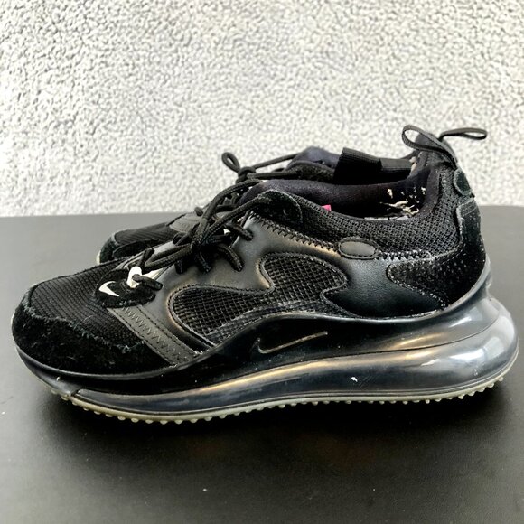 Size 7 - Nike Air Max 720 Slip OBJ Black Red 2020 Swoosh Sneakers - Picture 3 of 8